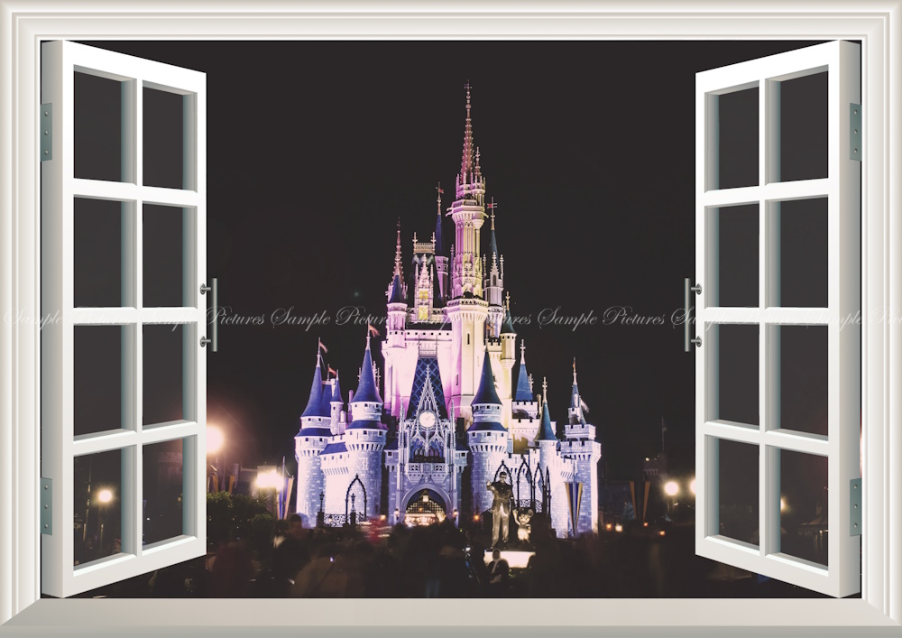 【希少】実写ディズニータペストリー　アンティーク　シンデレラ城　レトロポスター 希少】実写ディズニータペストリー アンティーク シンデレラ城 レトロ