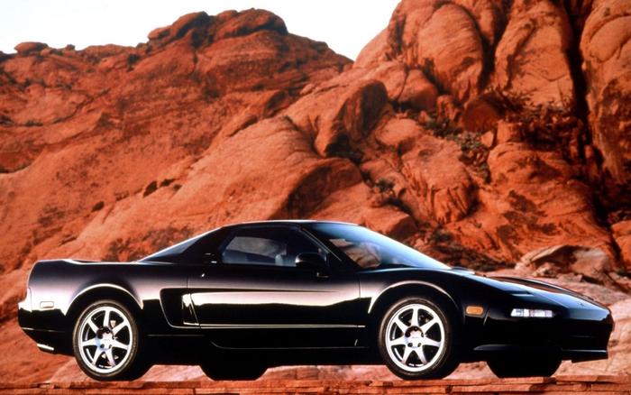 絵画風 壁紙ポスター (はがせるシール式) ホンダ アキュラ NSX 黒 1990