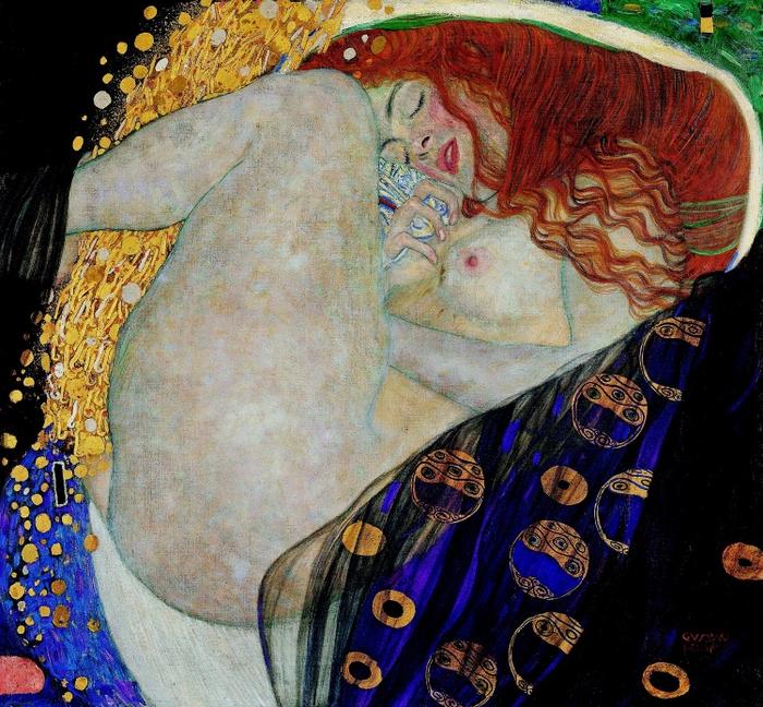 絵画風 壁紙ポスター【フルサイズ版】 グスタフ・クリムト ダナエ 1907 
