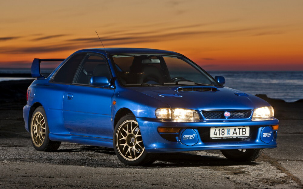 絵画風 壁紙ポスター (はがせるシール式) スバル インプレッサ 22B-STi