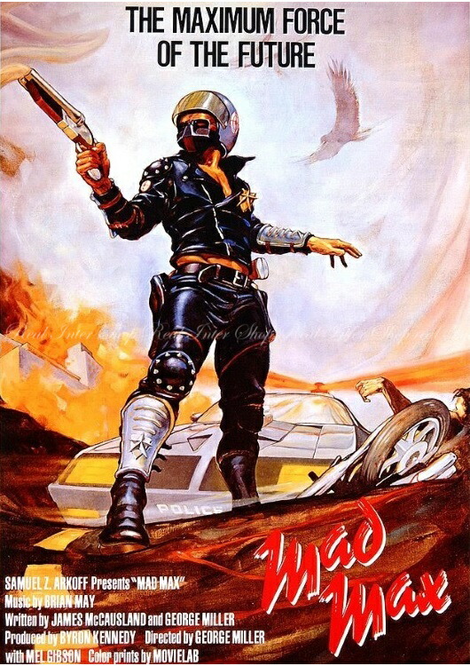 絵画風 壁紙ポスター (はがせるシール式) マッドマックス 1979年 MAD MAX グース US版 キャラクロ MMAX-001A2(A2版  420mm×594mm)＜日本製＞