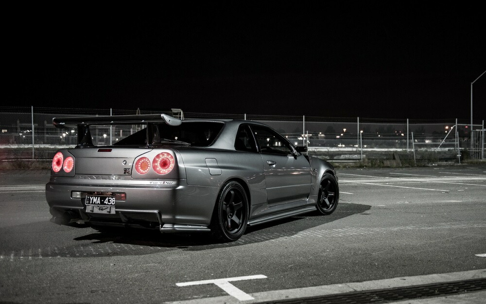 セール品！ 日産BNR34スカイラインGT-R イラストポスター（A4