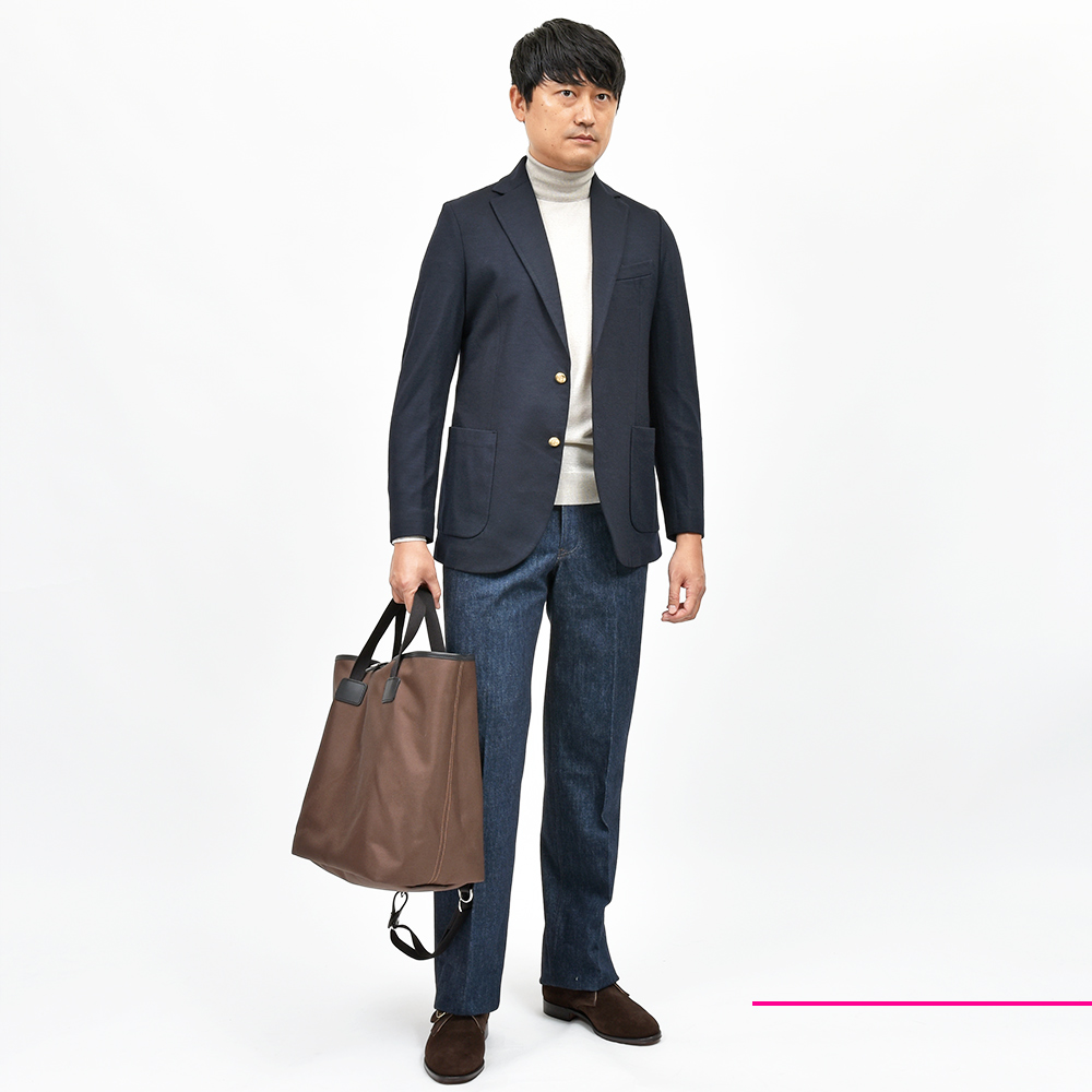 メンズ CIRCOLO ウール カシミヤ メタルボタン ジャケット