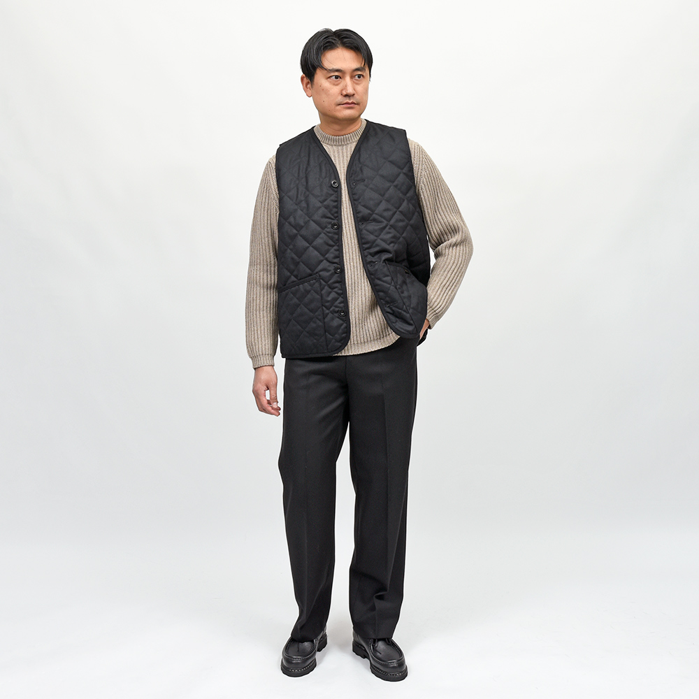 LAVENHAM（ラベンハム）BLACK EDITION Wool Button Front Gilet ウール