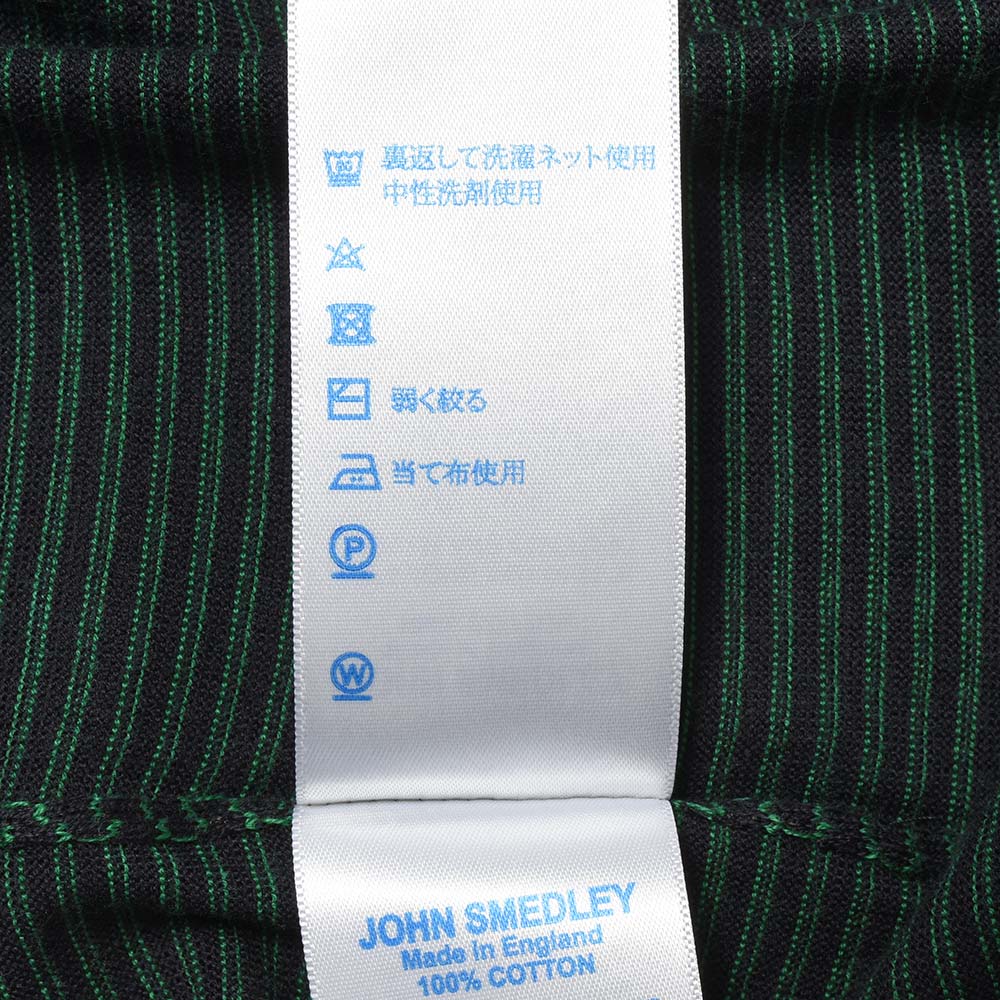 JOHN SMEDLEY ジョンスメドレー S4630 シーアイランドコットン 30ゲージ マイクロボーダー モックネック ニット JOHN と SMEDLEY シャツ39 パンツ48 32インチ