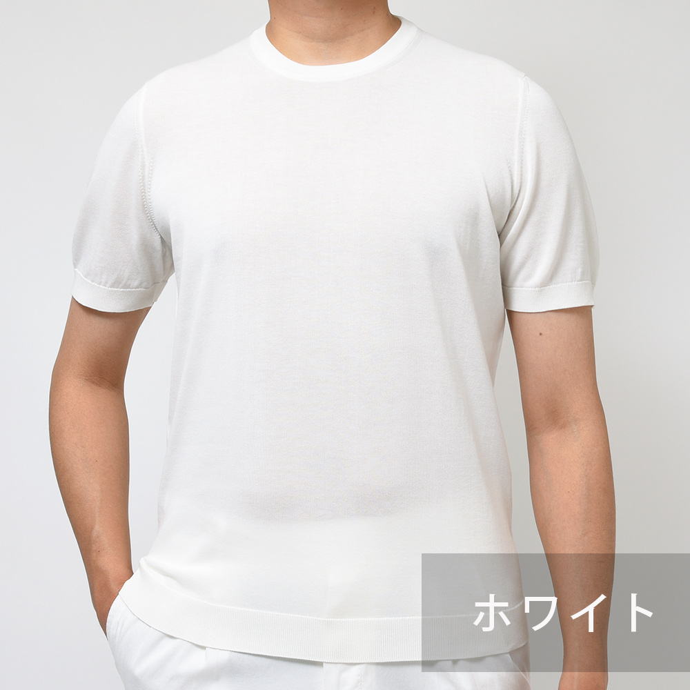 Drumohr ドルモア コットン 30ゲージ 半袖 クルーネックニット : ring 