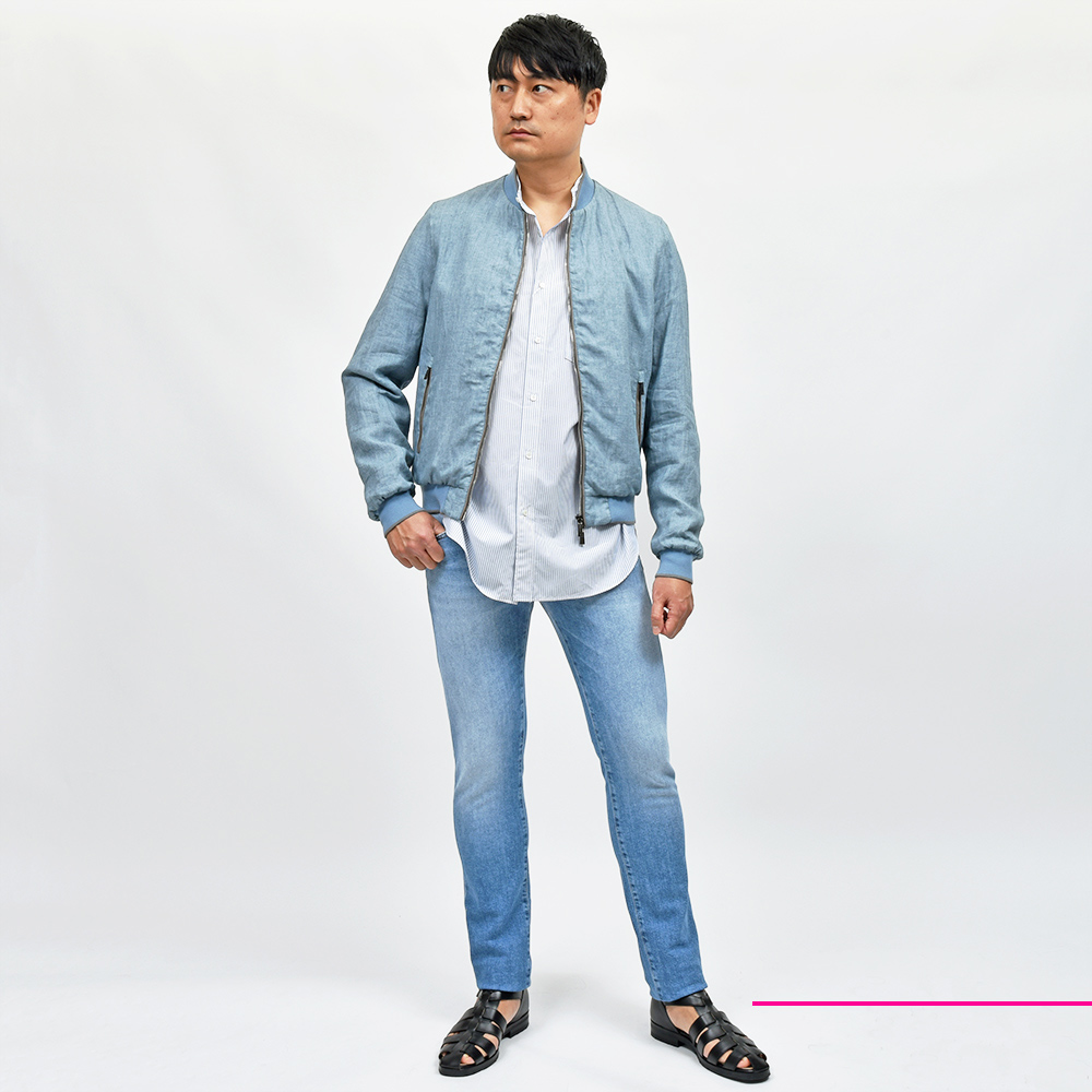 MooRER ムーレー SORANO-HR リネン ボンバージャケット : ring - 通販 
