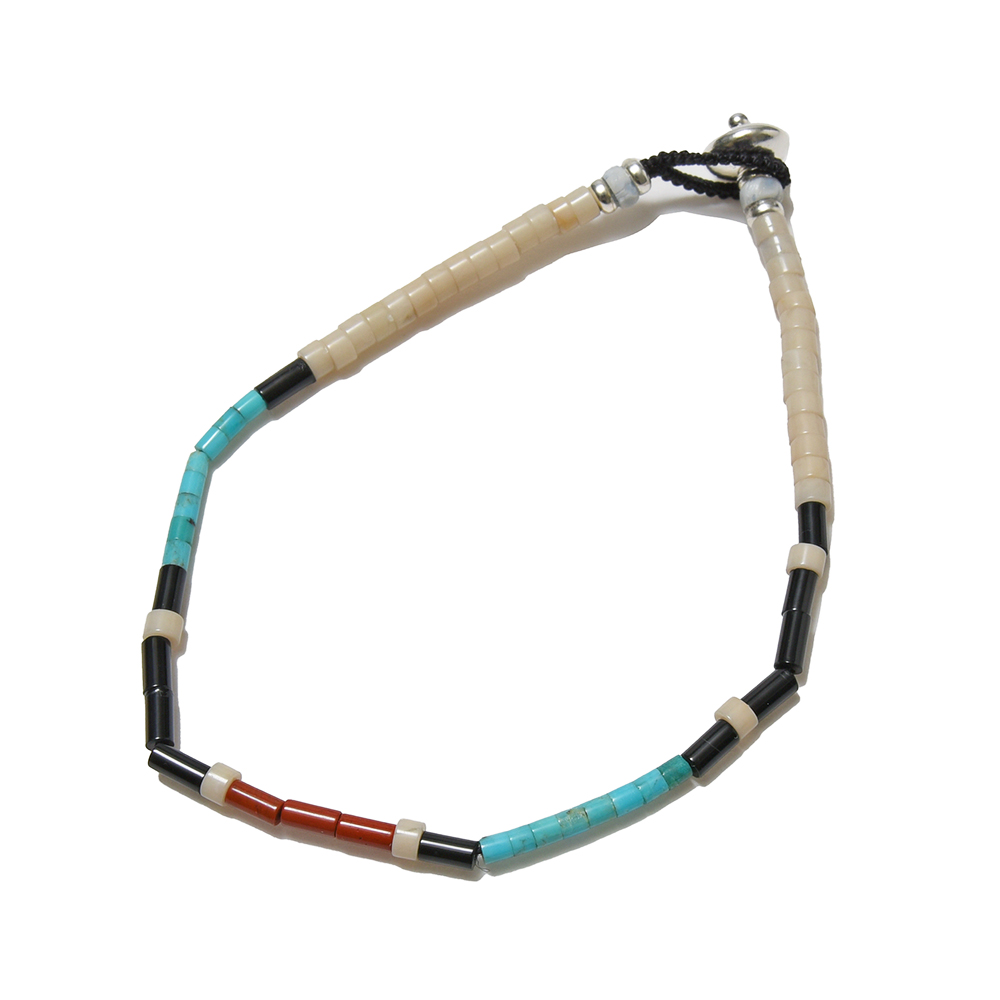 お値打ち MIKIA ミキア ジャスパー オニキス レッドジャスパー ターコイズ ビーズ ブレスレット tube stone bracelet/ivory fossil jasper