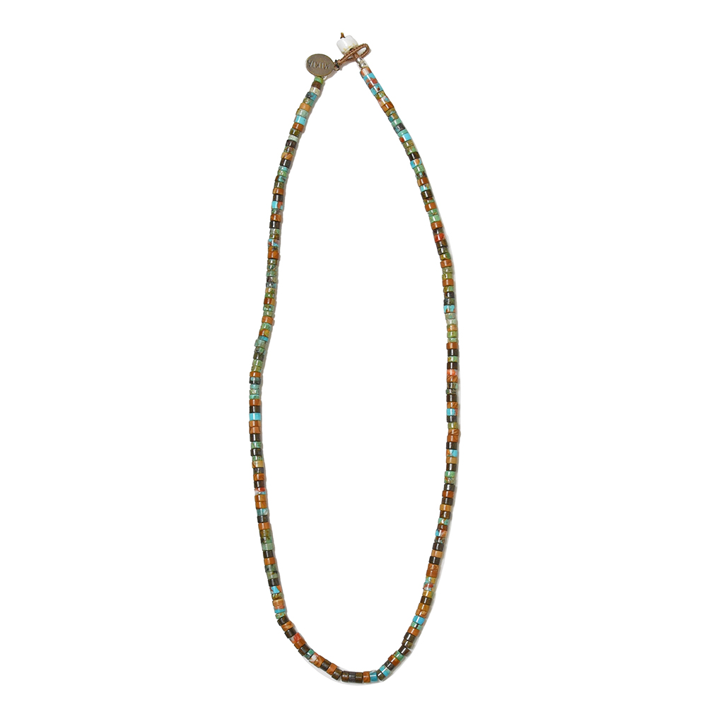 MIKIA ミキア ターコイズ ジャスパー ビーズ ネックレス heishi beads necklace/turquoise mix