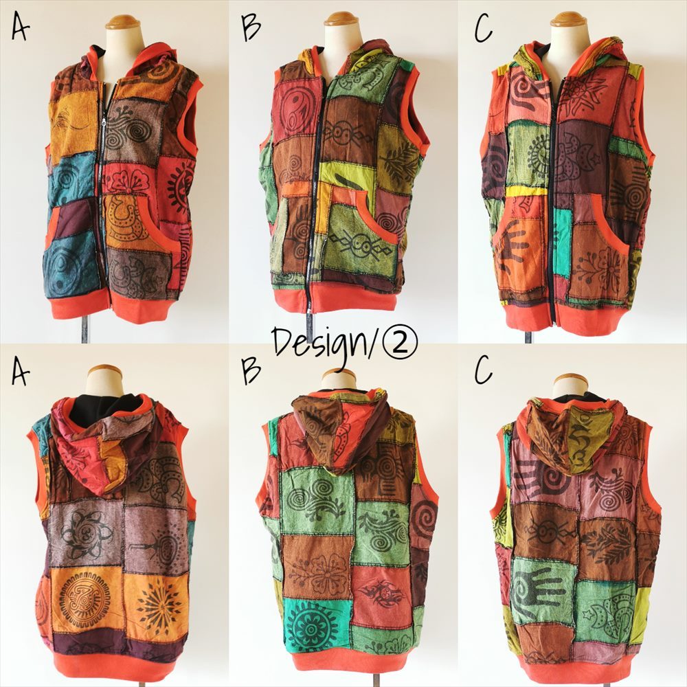 SALE 定価¥5500 エスニック パッチワーク あったか ジップ SALE 定価¥5500 エスニック パッチワーク あったか ジップ