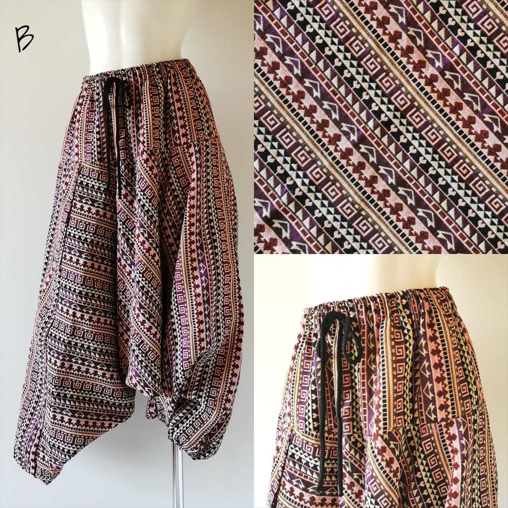 エスニック 織生地 コットン アラジン サルエルパンツ 8color
