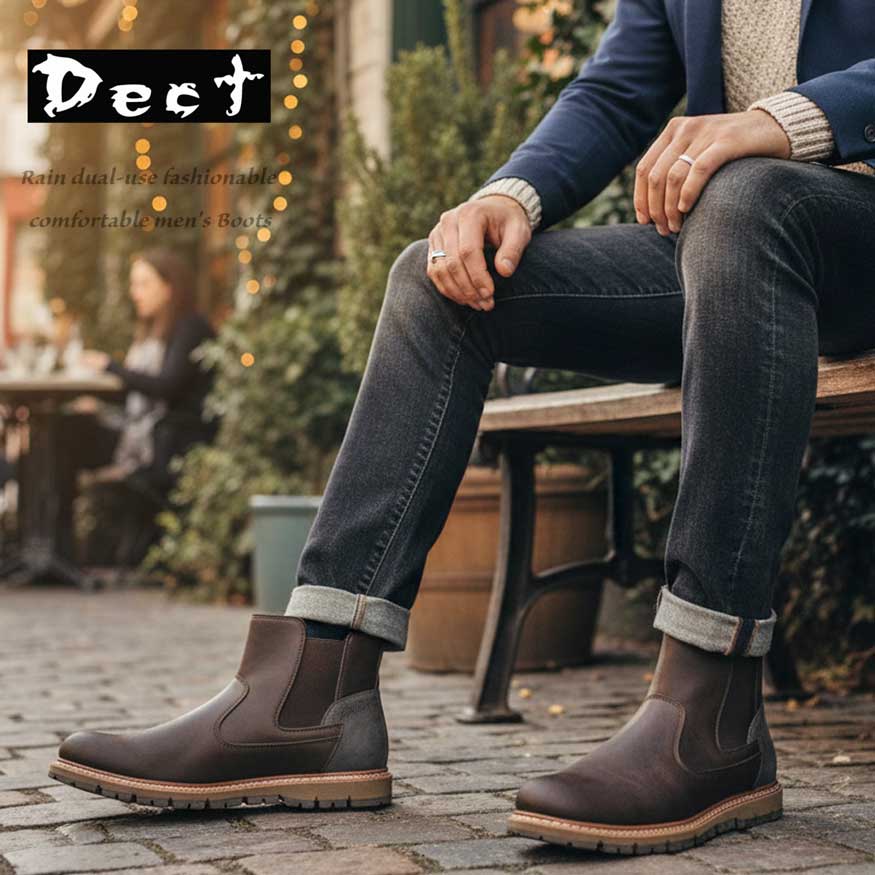 ブーツ メンズ レインブーツ スノーブーツ サイドゴアブーツ チェルシーブーツ ビジネス 雨靴 防水 防滑 大きいサイズ 29cm迄 DECT デクトブランド |  | 02
