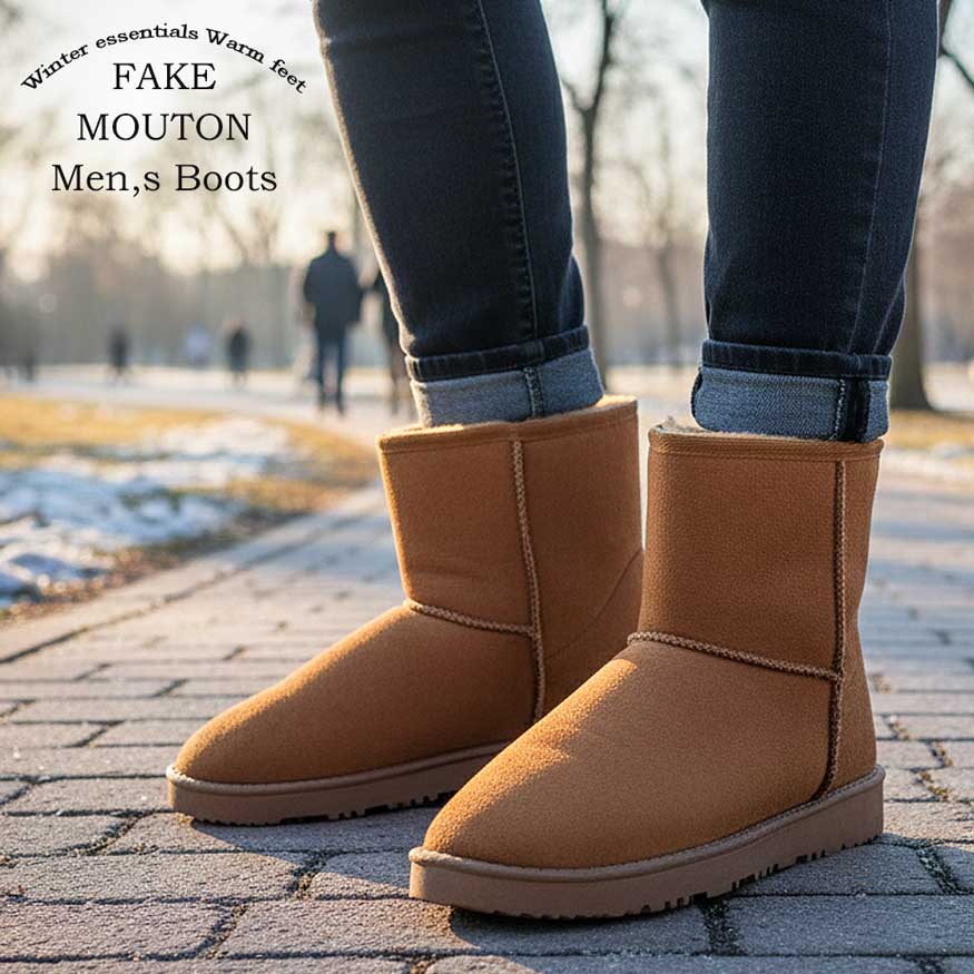 ムートンブーツ メンズ メンズブーツ ショートブーツ 防寒 裏起毛 厚底 DECT デクト ブランド |  | 02
