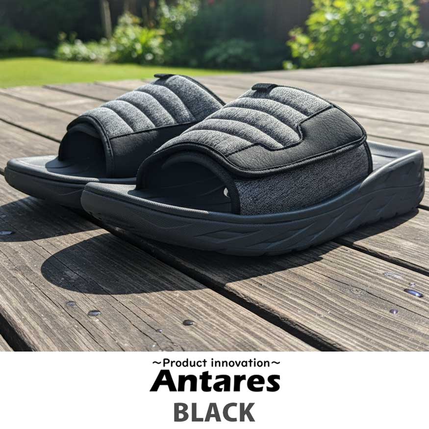 サンダル メンズ 厚底 スニーカー サボサンダル コンフォートサンダル スライドサンダル かかとなし 軽量 幅広 甲高 Antares ブランド |  | 01