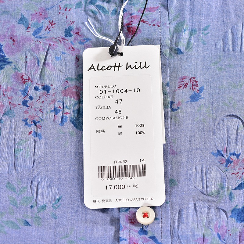 セール 70%OFF ALCOTT HILL アルコットヒル 長袖シャツ メンズ 春夏 花