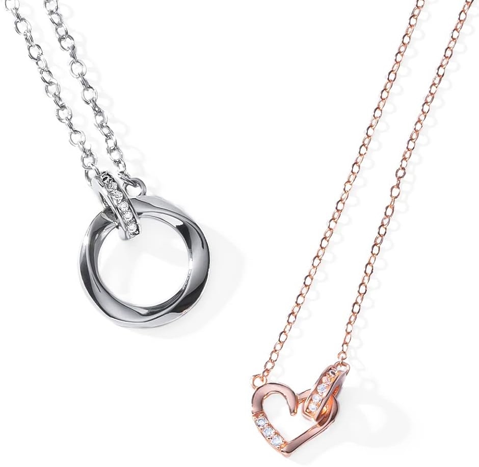 Yahoo! Yahoo!ショッピング(ヤフー ショッピング)ペアネックレス カップル プレゼント ステンレス ジュエリー メンズ レディース BR-J069 ハート（MSW＆LPW）