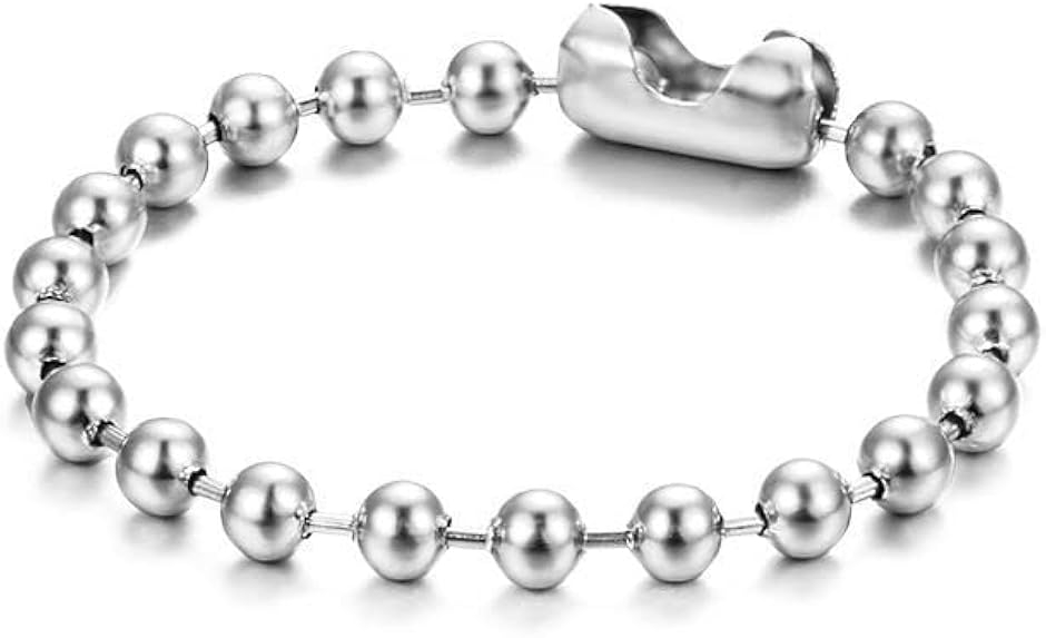 ブレスレット ボールチェーン 5mm径 ユニセックス 18cm シンプル 人気アクセサリー