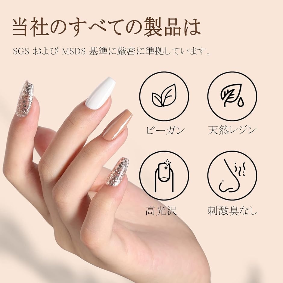 トップコート ベースコート ジェルネイル 8ml 2本セット ノンワイプ