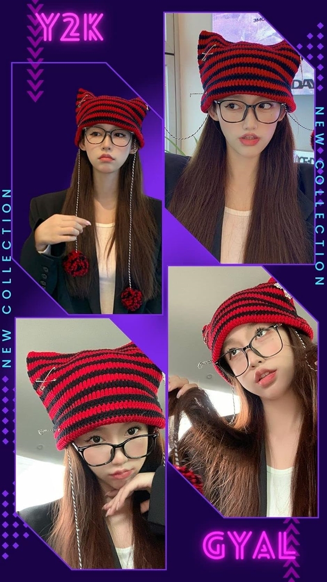 Bg3 猫耳ニット帽 帽子 サブカル系 y2k 地雷系ファッション