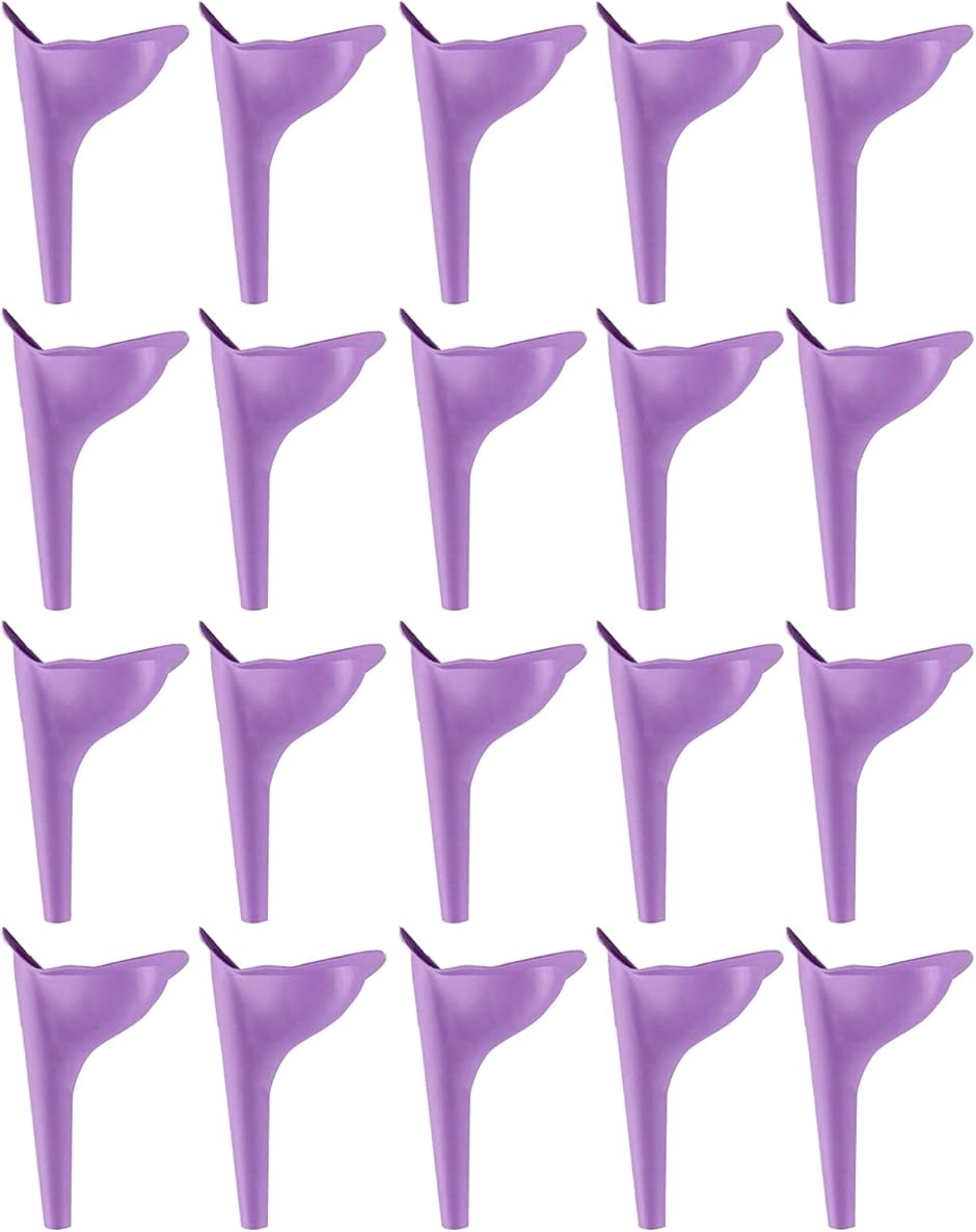 女性専用 立ち小便器 介護 災害 緊急トイレ アウトドア レディース 簡易トイレ 妊婦(紫20個セット)