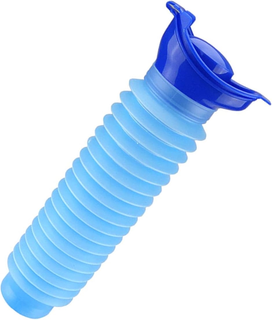 簡易トイレ 車内用 ボトル型 750ml 携帯トイレ 男女兼用 非常用トイレ 車中泊 防災(ブルー)