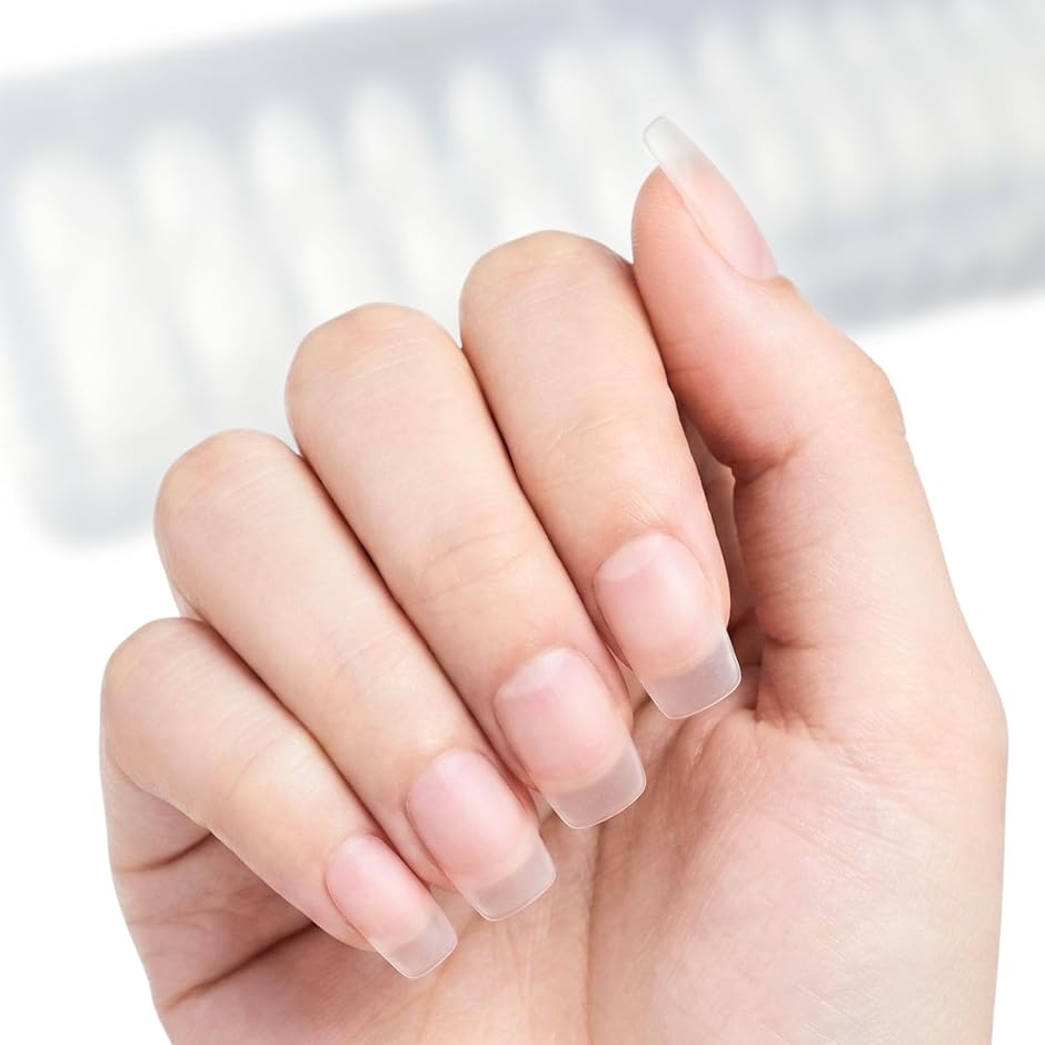 ネイルチップ Silvella ショート 0.1mm超薄 クリア サンディング加工