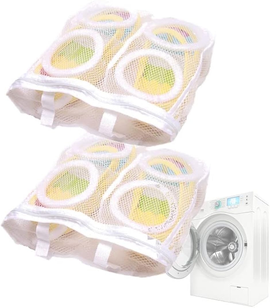 靴用 洗濯ネット 靴洗い専用洗濯ネット 靴洗いネット スニーカー シューズ 上履き (M２個セット,  Mサイズ)