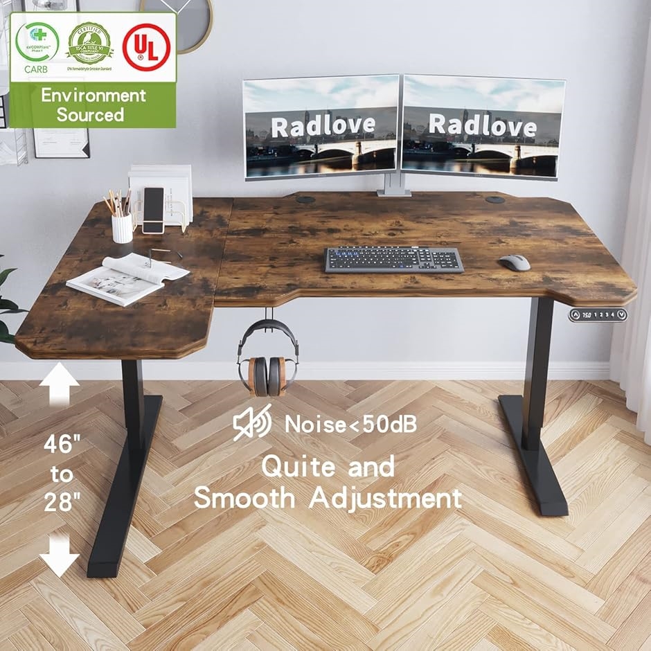 新品未開封 パソコンデスク 電動 昇降式 デスク 150 CM × 101 CM パソコンデスク 電動昇降式 幅150CMx奥行101CM 電動式 ゲーミング