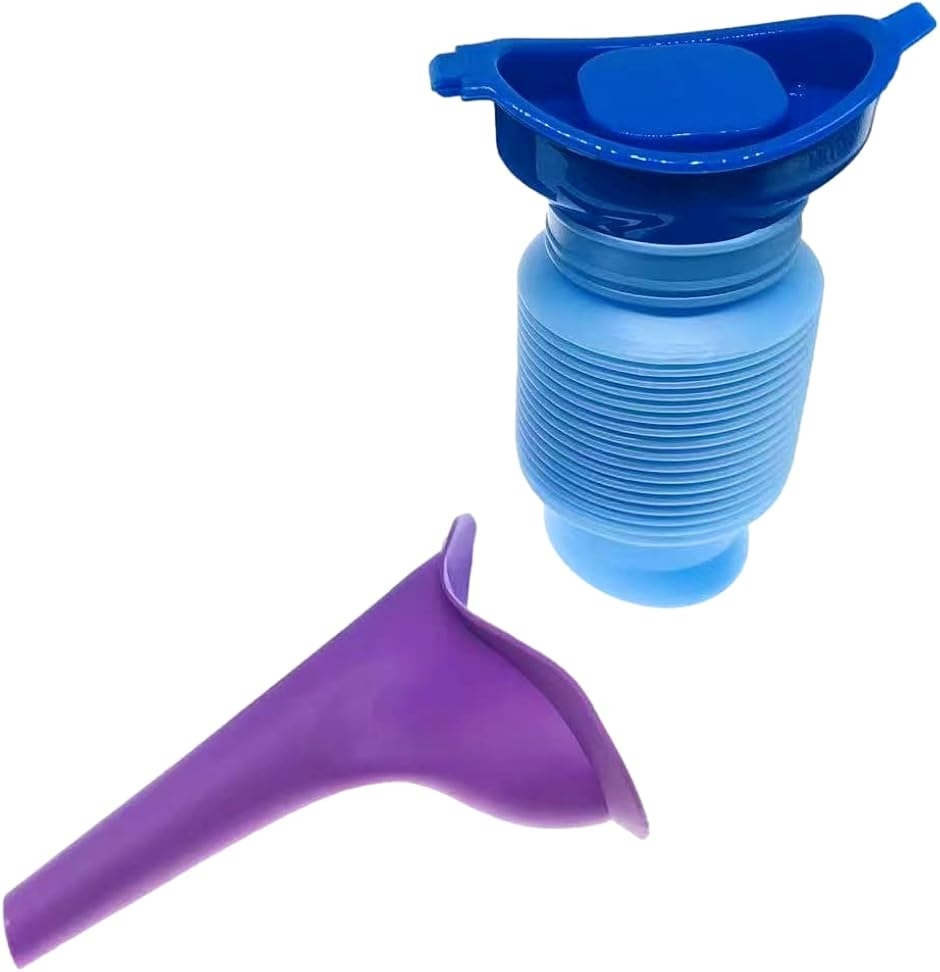 携帯トイレ ポータブル便器 簡易トイレ 小便器 渋滞 車内用 防災 ボトル型 750ml 男女兼用(女性漏斗付き)