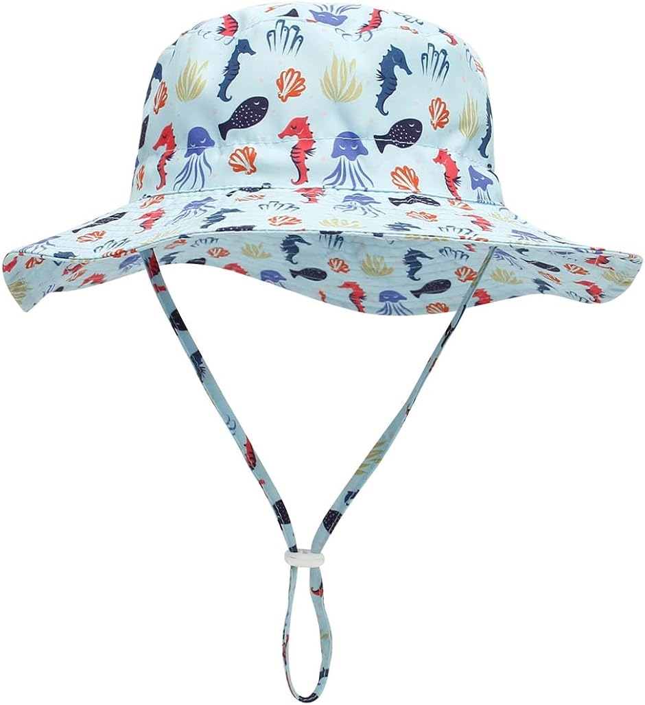 Yahoo! Yahoo!ショッピング(ヤフー ショッピング)子供用ハット サファリハット ベビー用 幼児 キッズ 帽子（海,  M）