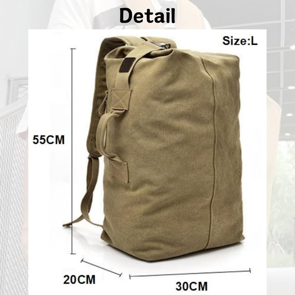 レッドレイ ミリタリー バッグ 帆布 リュック OD(グリーン, L