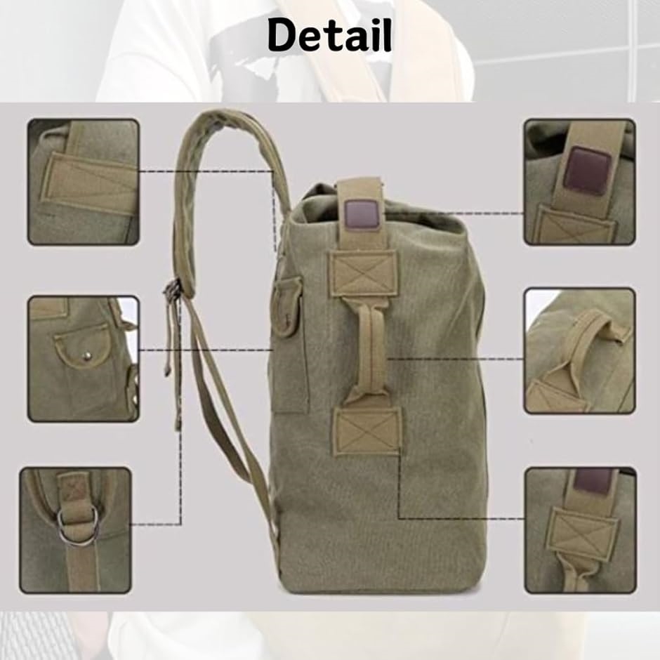 レッドレイ ミリタリー バッグ 帆布 リュック OD(グリーン, L