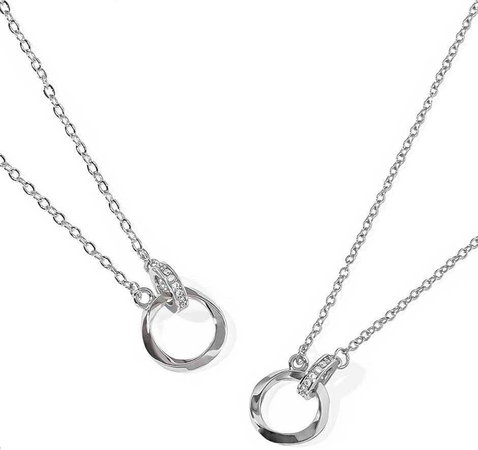 ペアネックレス カップル プレゼント ステンレス ジュエリー メンズ レディース BR-J066 刻印なし(MSW＆LSW（刻印なし）)