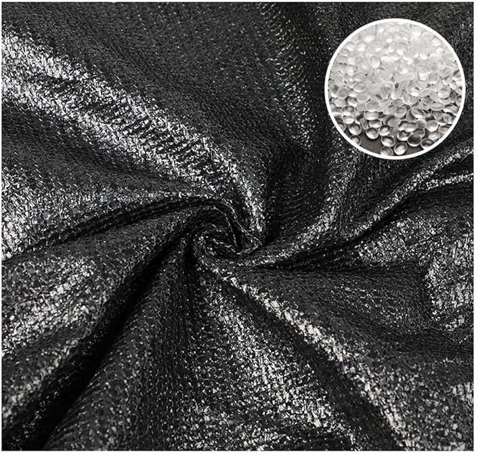 遮光ネット 日よけ シェード 防塵 高密度ポリエチレン 18ピン ベランダ カーポート ルーフ ヤード MDM (Black,  9Mx10M) | ブランド登録なし | 05