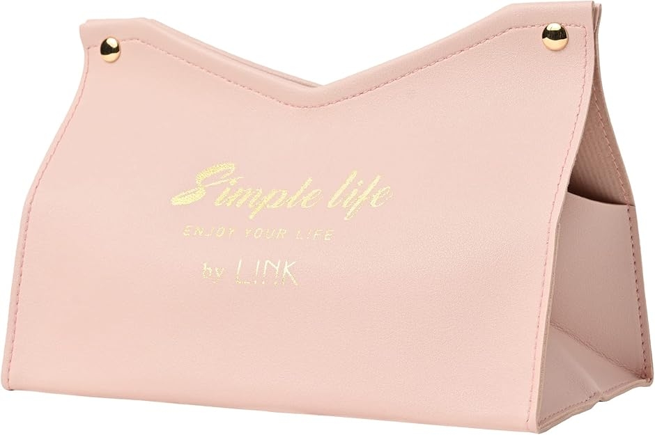 ティッシュケース ティッシュカバー ティッシュボックス マスク入れ (ライトピンク,  ラージ)