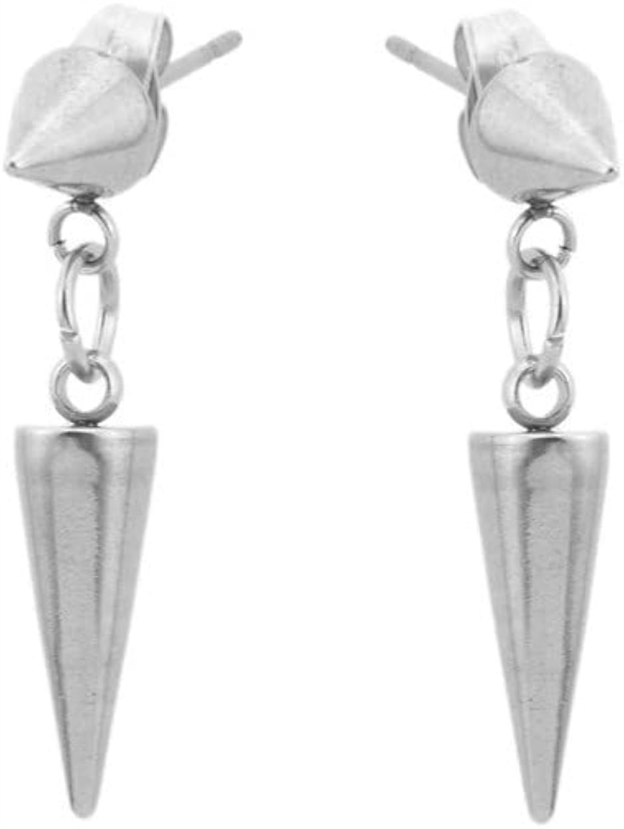 ピアス メンズ レディース スパイク 両耳 人気デザイン リング フープ スタッド アクセサリー (steel,  タイプ A)