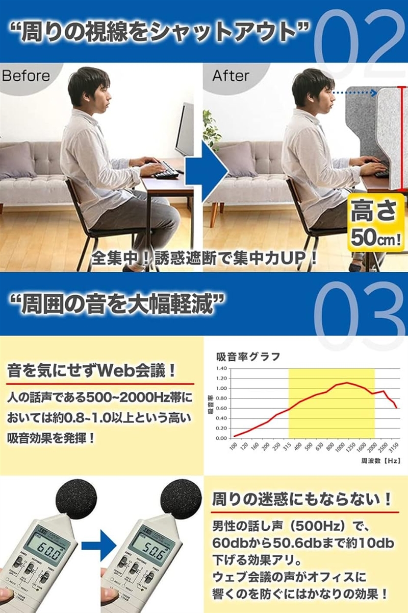 防音 吸音 パーテーション 吸音ブース 防音ブ...の詳細画像4