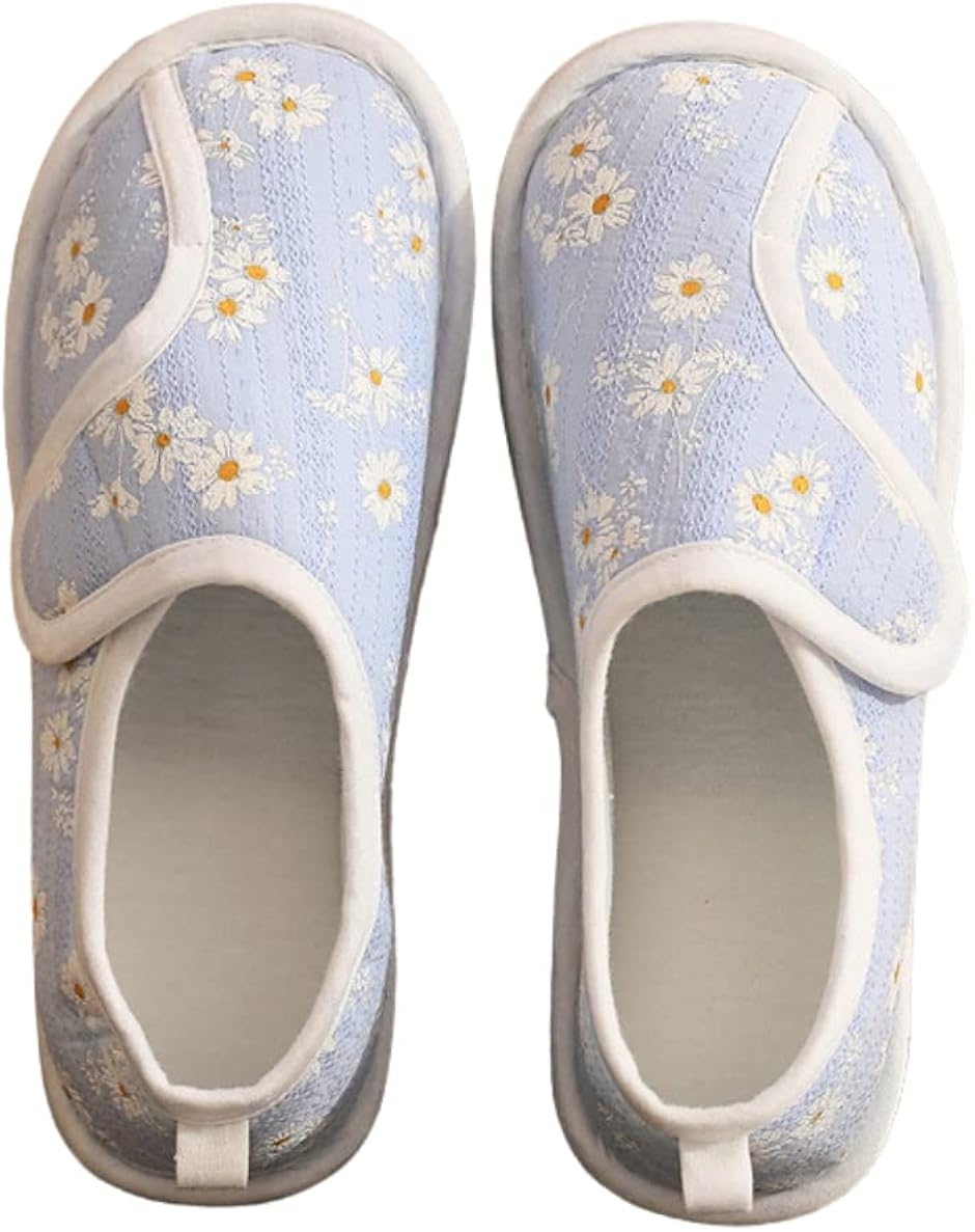 介護シューズ リハビリシューズ 女性用 介護靴 室内 スリッパ 入院シューズ マタニティ おしゃれ 男性 (ブルー,  M)