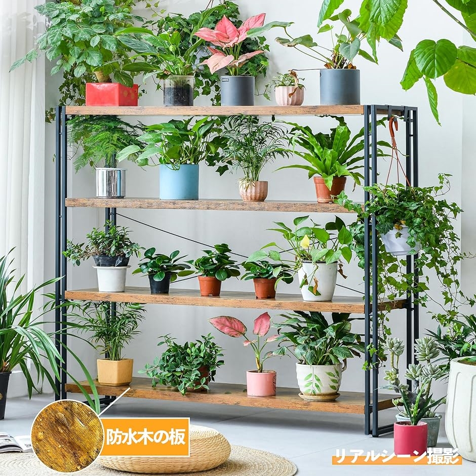 ラック 棚 オープンシェルフ 4段 収納 収納ラック スリム 木製棚板