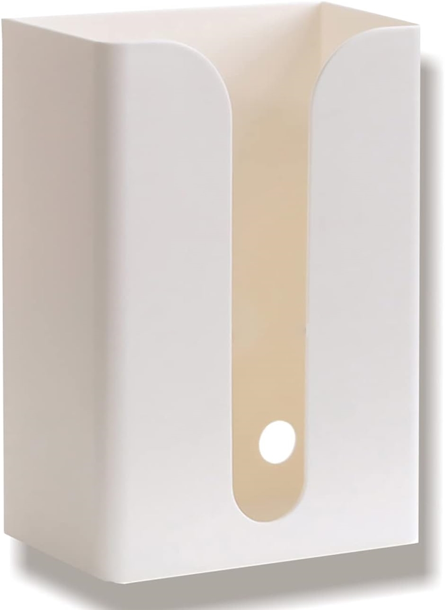 ペーパー タオル ホルダー ティッシュ ケース キッチン 吊り下げ 壁掛け 収納 白(ホワイト,  幅12x奥行き８x高さ19cm)