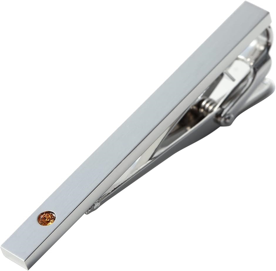 ネクタイピン スワロフスキー 誕生石 タイバー メンズ 日本製 12color(トパーズ)