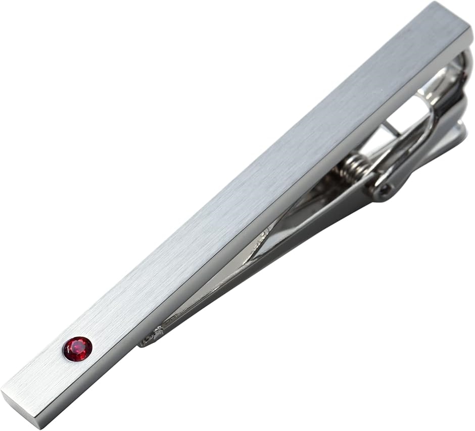 ネクタイピン スワロフスキー 誕生石 タイバー メンズ 日本製 12color(ガーネット)