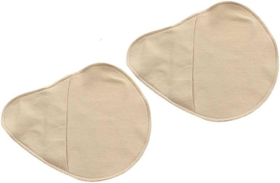 乳癌パッド シリコンパッド 専用カバー 2枚セット 人工乳房保護カバー ホックなし (ベージュ, S)