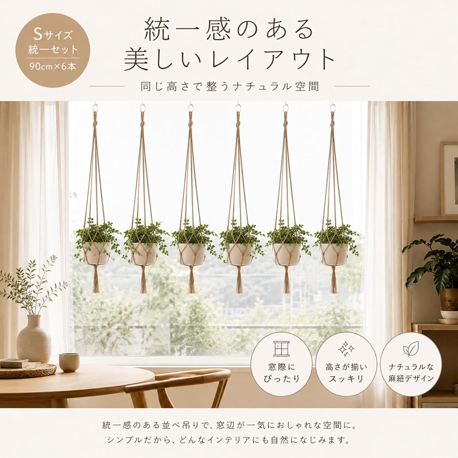 プラントハンガー ハンギングプランター 6本セット 観葉植物 鉢 吊り
