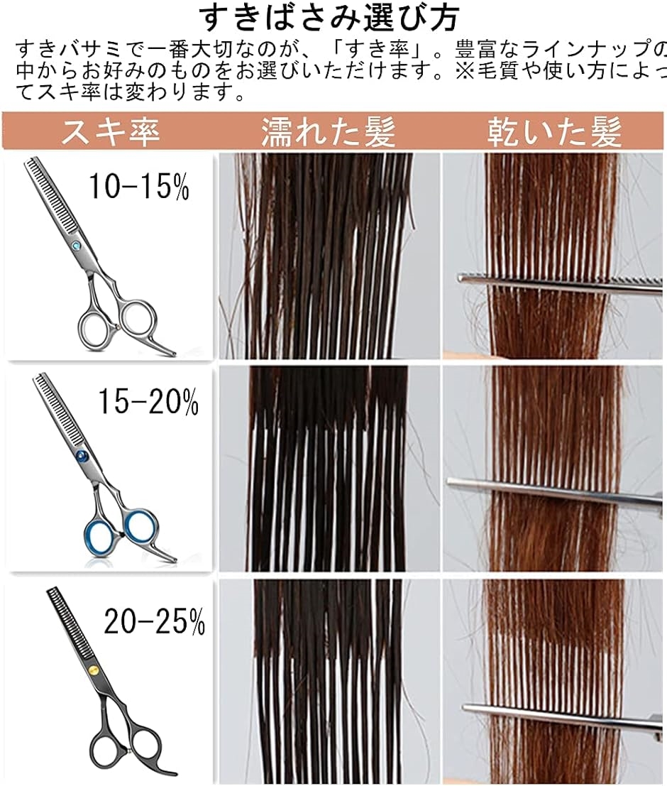 すきばさみ 散髪ばさみ ステンレス製 : REAPRI - 通販 - Yahoo