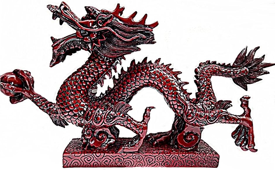 龍 風水 銅製 招財進宝 風水龍 願い龍 置物 マホガニー調 14cm (マホガニー調14cm, 14cm) : REAPRI - 通販 ...