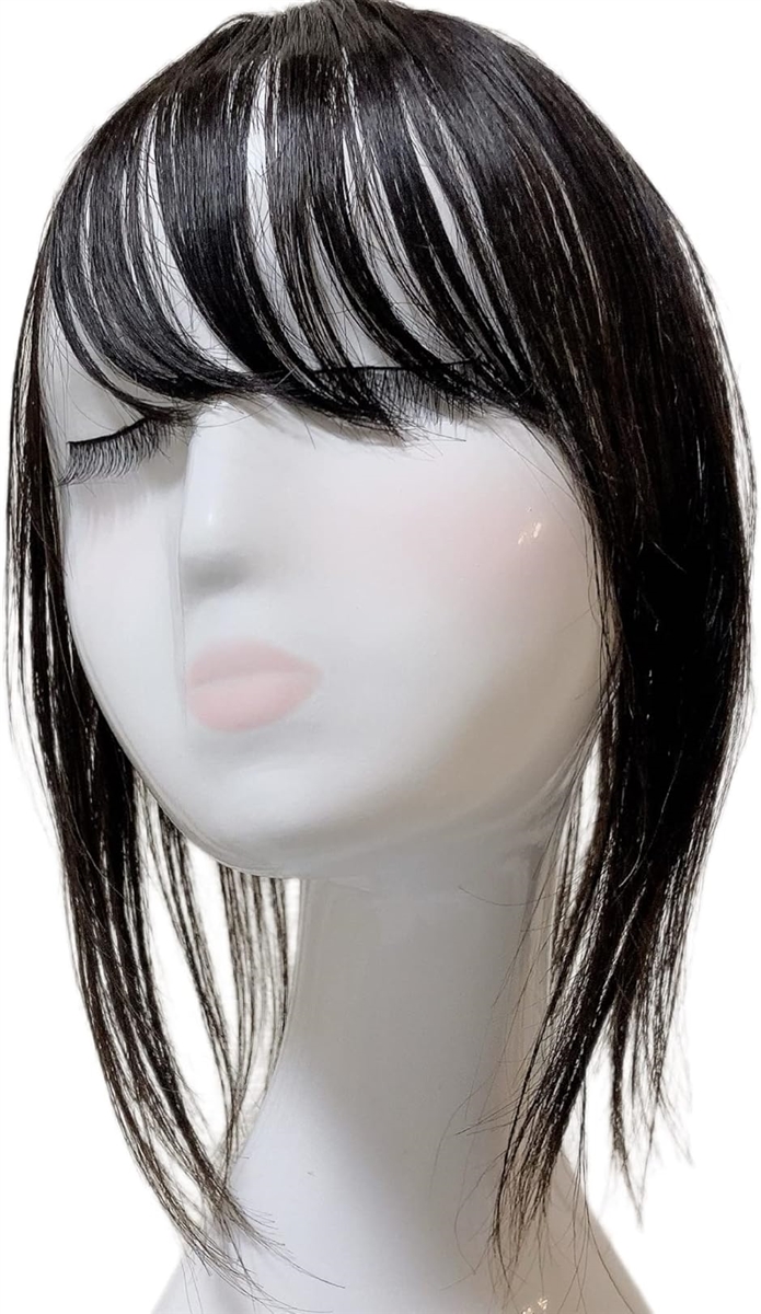 部分ウィッグ 人毛100% ヘアピース トップピース トップカバー 白髪