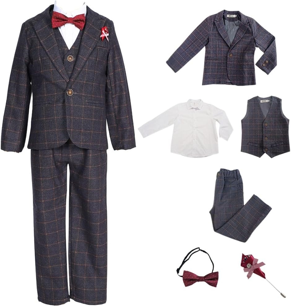 【期間限定値下げ】男の子　入学式　セットアップ　スーツ　6点セット キッズ フォーマル スーツ 男の子 6点セット 入園式 卒園式 入学式