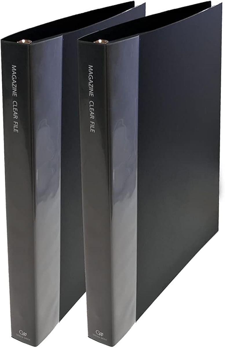 雑誌 切り抜き マガジン クリア ファイル A4変形ワイド 30穴リング