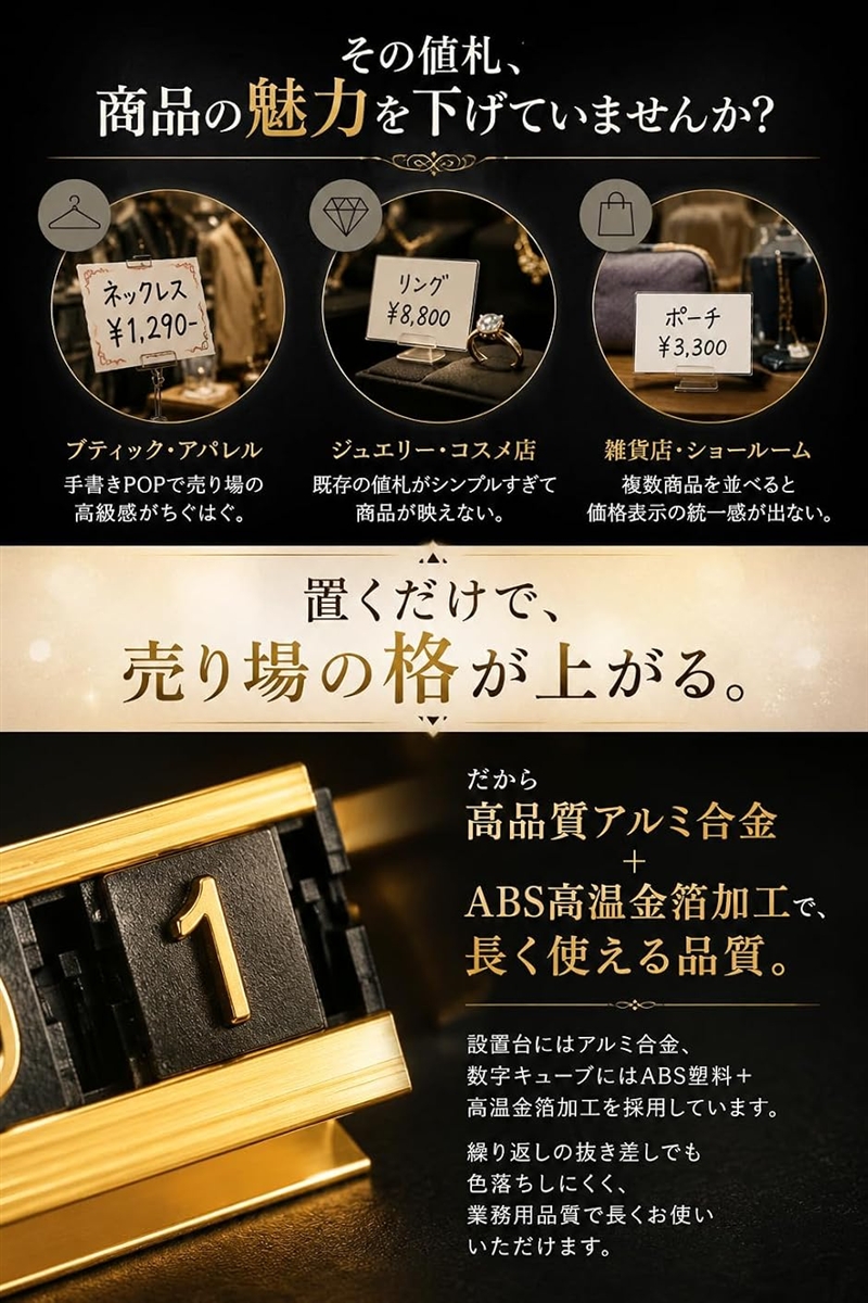 プライスカード プライス台 セット プレート ...の詳細画像4